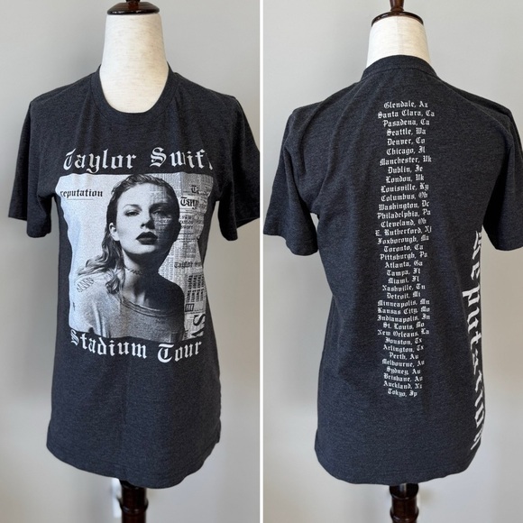 Taylor Swift Reputation 2018 Stadium Tour Tee Shirt - Color: Dark Gray - Picture 5 of 10